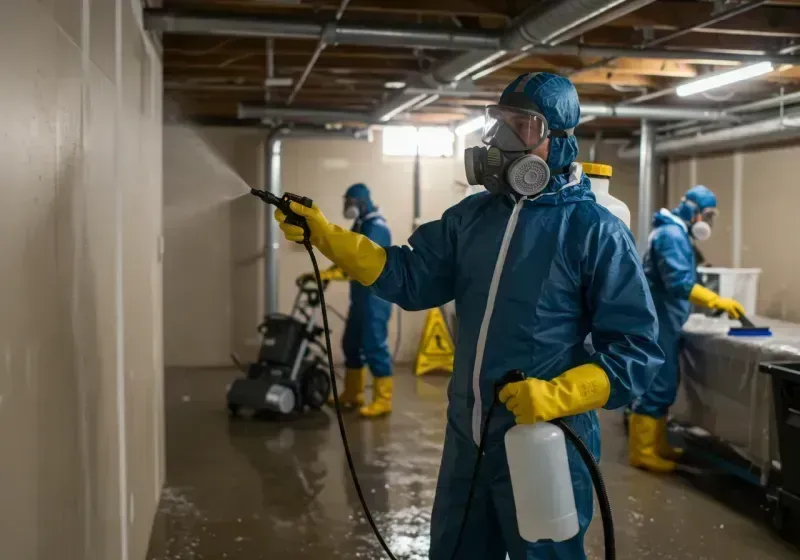 Basement Sanitization and Antimicrobial Treatment process in Pumpkin Center, NC