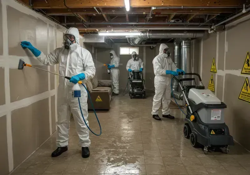 Basement Moisture Removal and Structural Drying process in Pumpkin Center, NC